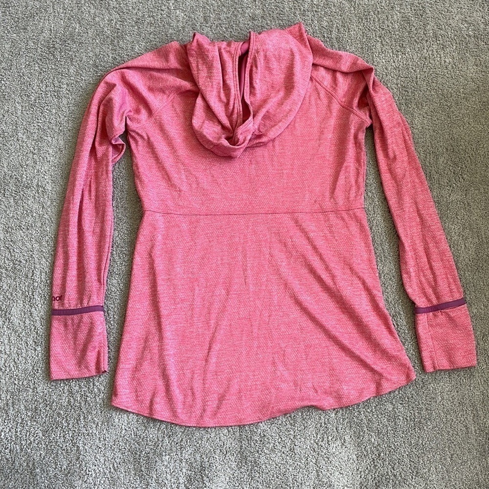 EC Marmot Hooded Long Sleeve Pink T-Shirt - Size Small - Picture 2 of 4
